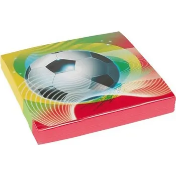 Papírový ubrousek AMSCAN fotbal ubrousky modré 2vrstvé 33 cm x 33 cm 20 ks