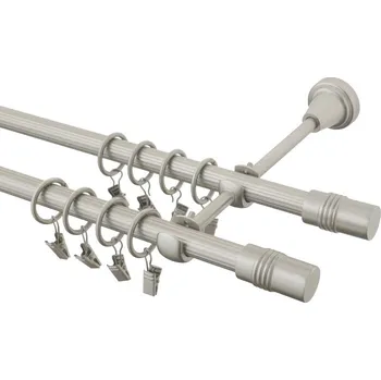 Garnýž Garnýž kovová 320 cm rýhovaná dvouřadá - dvojitá 16 Cylinder double chrom mat