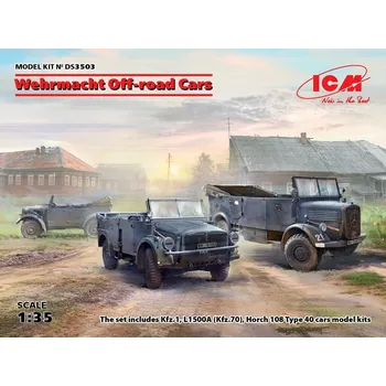Plastikový model ICM 1/35 Wehrmacht Off-road Cars DIORAMA SET (3 kits)