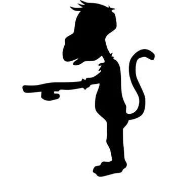 Samolepicí dekorace na vozidlo Samolepka opičátko na auto a motorku, tuning nálepka (1815)