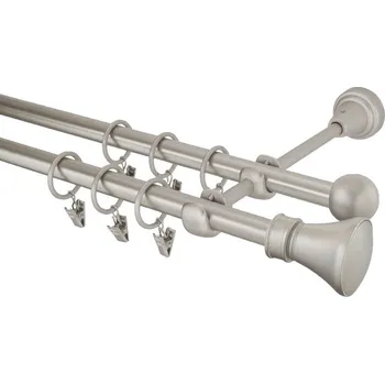 Garnýž Garnýž kovová 320 cm dvouřadá - dvojitá 16 Koloseo chrom mat