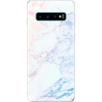 Pouzdro na mobilní telefon Silikonové pouzdro iSaprio - Samsung Galaxy S10 - Duhový Mramor 10 (Odolný silikonový kryt, obal, pouzdro iSaprio - Samsung Galaxy S10 - Duhový Mramor 10 - skvělá ochrana a pružnost, stylový UV potisk, lehkost, tiskne se v České republice)