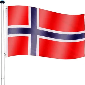 Zahradní dekorace Tuin Vlajkový stožár s vlajkou Norska 6,50 m