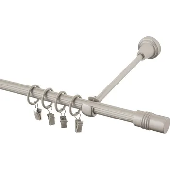 Garnýž kovová 160 cm rýhovaná jednořadá 16 Cylinder chrom mat