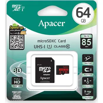 Apacer microSDXC 64 GB UHS-I U1 +…