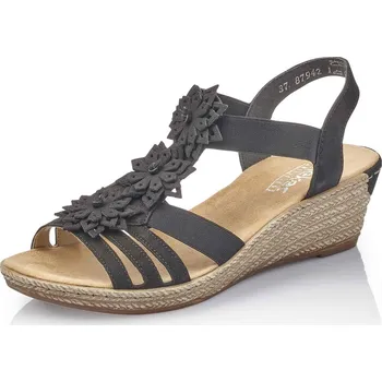 Rieker 62461-00 F/S 9 černé Dámské sandále Rieker 62461-00 F/S 9 černé