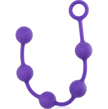 ORGASMICKÉ KORÁLKY - ANÁLNĚ VAGINÁLNÍ SONDA S MASÁŽNÍMI VÝČNĚLKY - 75