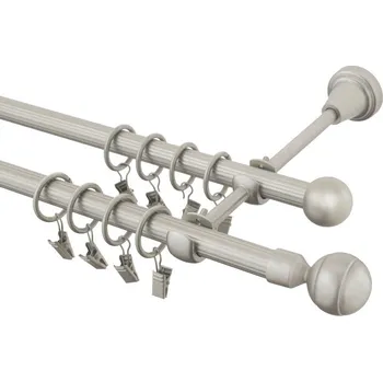 Garnýž Garnýž kovová 160 cm rýhovaná dvouřadá - dvojitá 16 Paola chrom mat