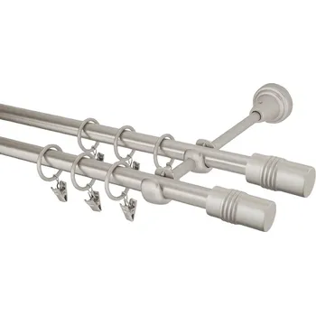 Garnýž Garnýž kovová 320 cm dvouřadá - dvojitá 16 Cylinder double chrom mat