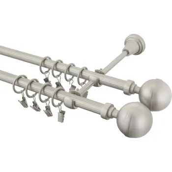 Garnýž Garnýž kovová 320 cm rýhovaná dvouřadá - dvojitá 16 Kalisto double chrom mat