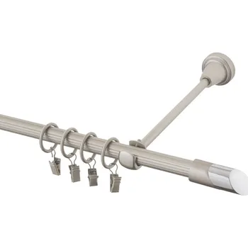 Garnýž Garnýž kovová 320 cm rýhovaná jednořadá 16 Piza II chrom mat