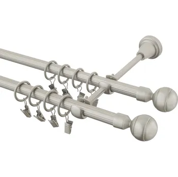 Garnýž Garnýž kovová 400 cm rýhovaná dvouřadá - dvojitá 16 Paola double chrom mat