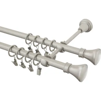 Garnýž Garnýž kovová 160 cm rýhovaná dvouřadá - dvojitá 16 Koloseo double chrom mat