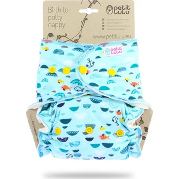 Plenkové kalhoty Petit Lulu Maxi/Noční plenka PetitLulu na patentky Varianta: V moři