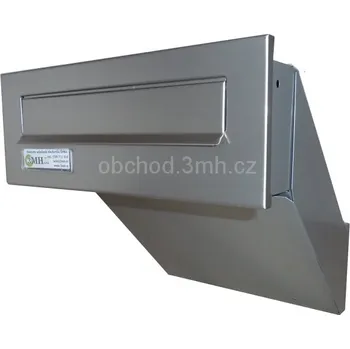 Poštovní schránka 3MH s.r.o. Poštovní schránka šikmá k zazdění do sloupku ŠEDÁ/NEREZ