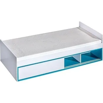 Dětský pokoj Casarredo Postel 90x200 TRAFICO 13 bílá/tyrkys