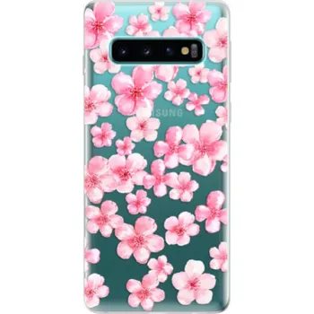Pouzdro na mobilní telefon Silikonové pouzdro iSaprio - Samsung Galaxy S10 - Malé Růžové Květy 05 (Odolný silikonový kryt, obal, pouzdro iSaprio - Samsung Galaxy S10 - Malé Růžové Květy 05 - skvělá ochrana a pružnost, stylový UV potisk, lehkost, tiskne se v České republice)