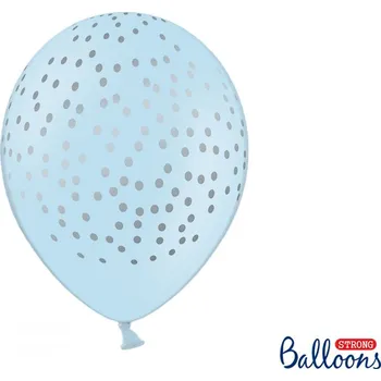 Balónek Balonek latexový světle modrá s tečkami