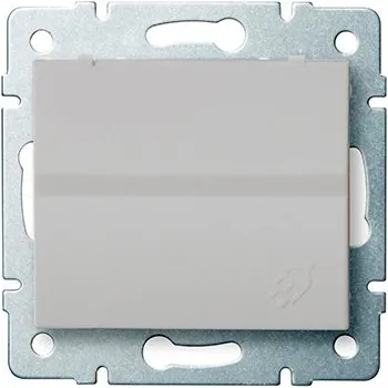 Elektrická zásuvka Kanlux Logi zásuvka jednonásobná s krytkou IP44 stříbrná 25206