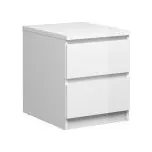 TVI Noční stolek bílý lesk Naia 76230