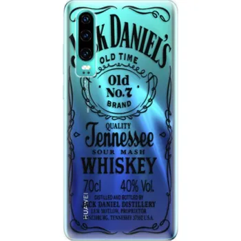 Pouzdro na mobilní telefon Silikonové pouzdro iSaprio - Huawei P30 - Transparentí Black Jack (Odolný silikonový kryt, obal, pouzdro iSaprio - Huawei P30 - Transparentí Black Jack - skvělá ochrana a pružnost, stylový UV potisk, lehkost, tiskne se v České republice)