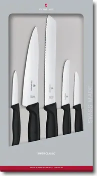 kuchyňský nůž Victorinox Swiss Classic černé 5 ks