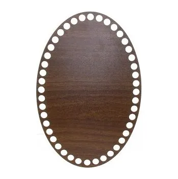 Dno na košík ořech ovál 16x24cm