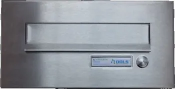 Poštovní schránka DOLS čelní deska s 1x zvonkem a jmenovkou ČD-26 Nerez