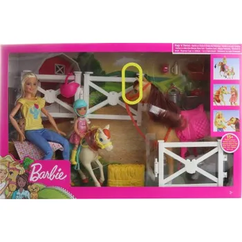 Panenka Mattel Barbie Herní set s koníky