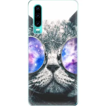 Pouzdro na mobilní telefon Silikonové pouzdro iSaprio - Huawei P30 - Galaktická Číča (Odolný silikonový kryt, obal, pouzdro iSaprio - Huawei P30 - Galaktická Číča - skvělá ochrana a pružnost, stylový UV potisk, lehkost, tiskne se v České republice)