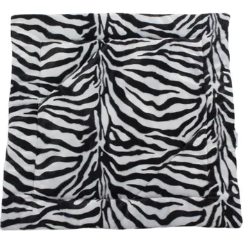 Pelíšek pro kočku Rajen plyšová deka 60x60cm motiv zebra