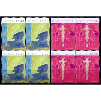 Poštovní známka (2004) MiNr. 1505 - 1506 ** 4-bl - Norsko - Král Håkon IV.