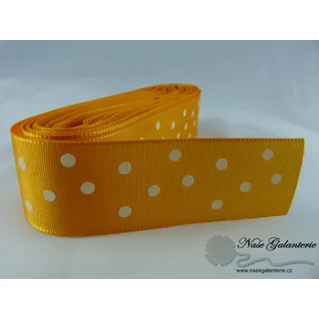 Stuha Stuha a.s. Dobruška Plátnová stuha taftová 25 mm sv. oranžová