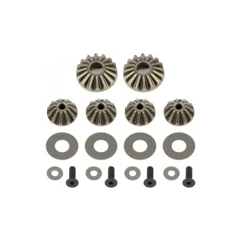 RC model RC10B74: Planetky a podložky diferenciálu (sada)