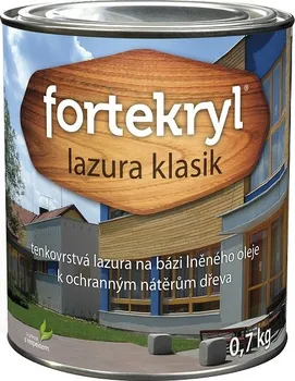 Lak na dřevo Fortekryl lazura Klasik 0,7 kg bezbarvý