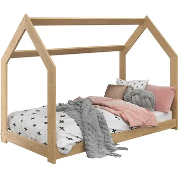 Postel ImportWorld Dětská postel House 80x160 cm D2 + rošt, moření borovice, bez matrace