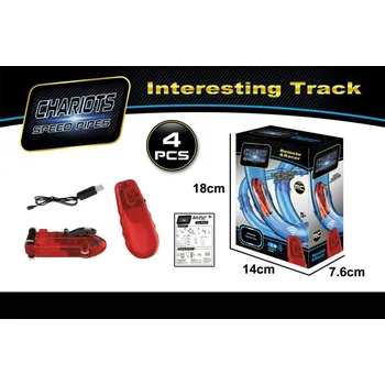 autodráha Mustar RC orbitální dráha Základní set 4 díly - Červený stroj A