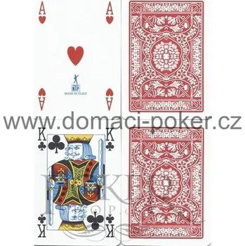 Poker Dal Negro NTP Poker Floreale 100% plastové karty Poker index 4 rohy červené