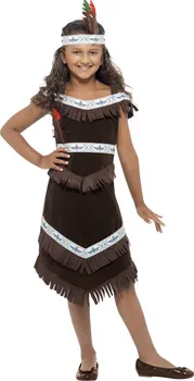 Karnevalový kostým Smiffys Kostým Indiánské šaty hnědé 7-9 let