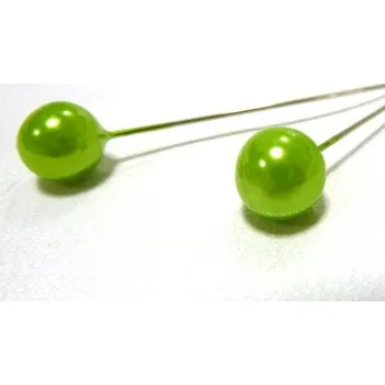 Špendlík - jasně zelená perla malá -1ks