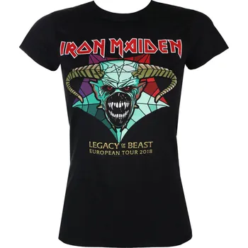 Dámské tričko Tričko metal dámské Iron Maiden - Legacy of the Beast European Tour 2018 - ROCK OFF - IMTEE72LB - L