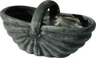 Květináč ROTO Group Košík květináč 22 cm patinově stříbrný