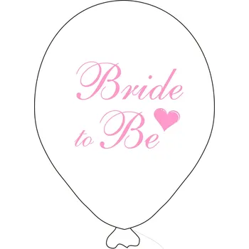 Karnevalový doplněk Balónek na rozlučku se svobodou Bride to be bílý