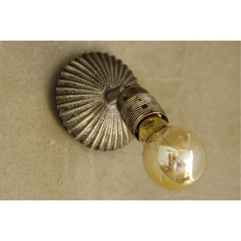 Nástěnné svítidlo Nástěnná lampička paprsky starostříbrná s kroužkem