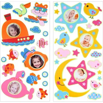 Samolepící dekorace Nálepky - Pěnové / Fluo, 3x foto, mix 9 designů