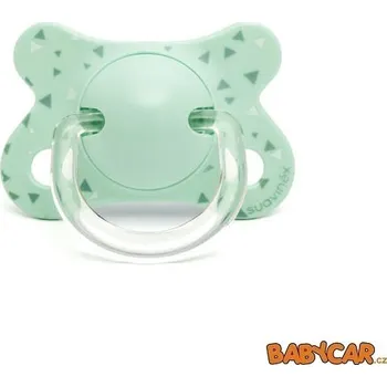 SUAVINÉX latexový dudlík ANATOMICKÝ FUSION -2-4m, 1ks Trojúhelníky/Mint