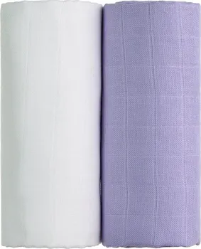 Tetra osušky sada 2 ks 100 x 90 cm bílé/fialové 