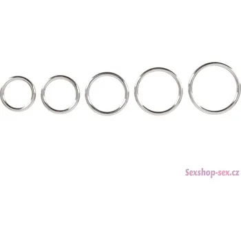 Sada kovových erekčních kroužků - 5 ks (Bad Kitty)