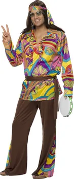 Karnevalový kostým Smiffys Kostým hippiesáka s čelenkou