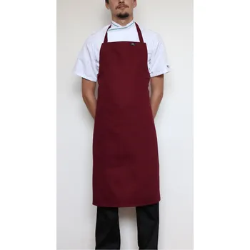 Gastro oděv Profikuchar.cz Kuchařská zástěra ke krku Profikuchař s přezkou 100% bavlna - bordó PRO-202003